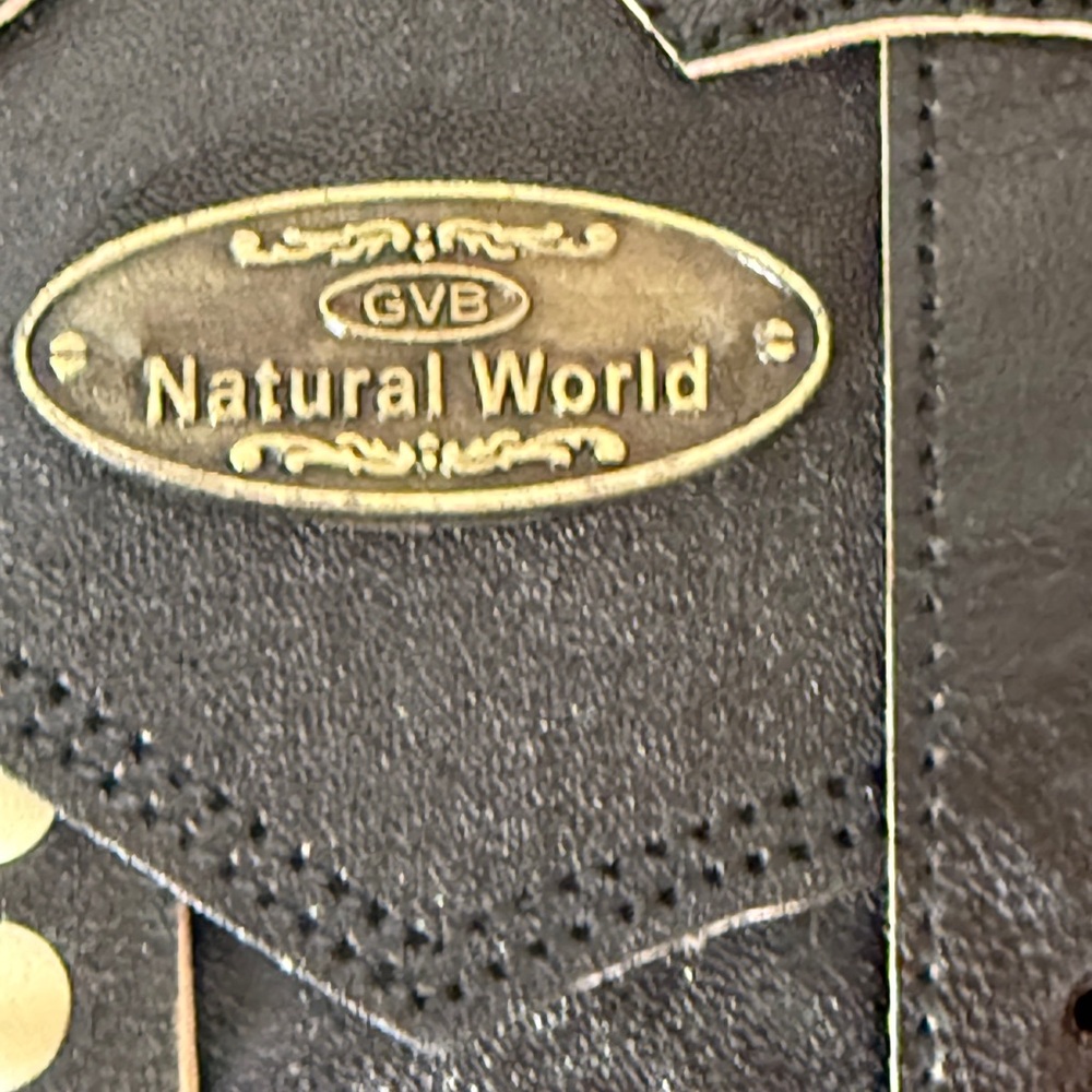 Natural World Panniers Side Bags Pair Of 2 Black Leather Motorcycle 2 Saddle Bag - Picture 3 of 12